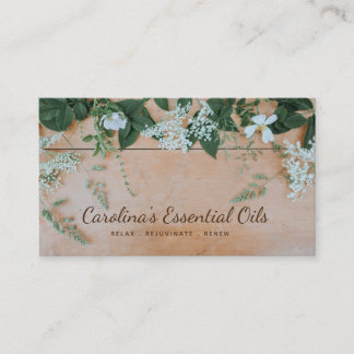 Wesentliche Öle und Weintrauben Visitenkarte