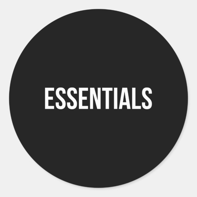 Wesentliche Runder Aufkleber (Vorderseite)