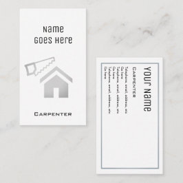 "Wesentliche" Tischler-Visitenkarten Visitenkarte