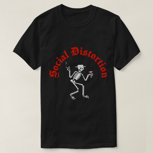 Wesentlicher T - Shirt sozialer Verzerrung (Design vorne)