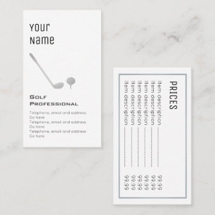 "Wesentliches" Golf-berufliche Preis-Karten Visitenkarte