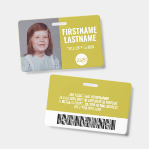 Wesentliches Mitarbeiter-ID-Foto, Bar-Code, Logo,  Ausweis