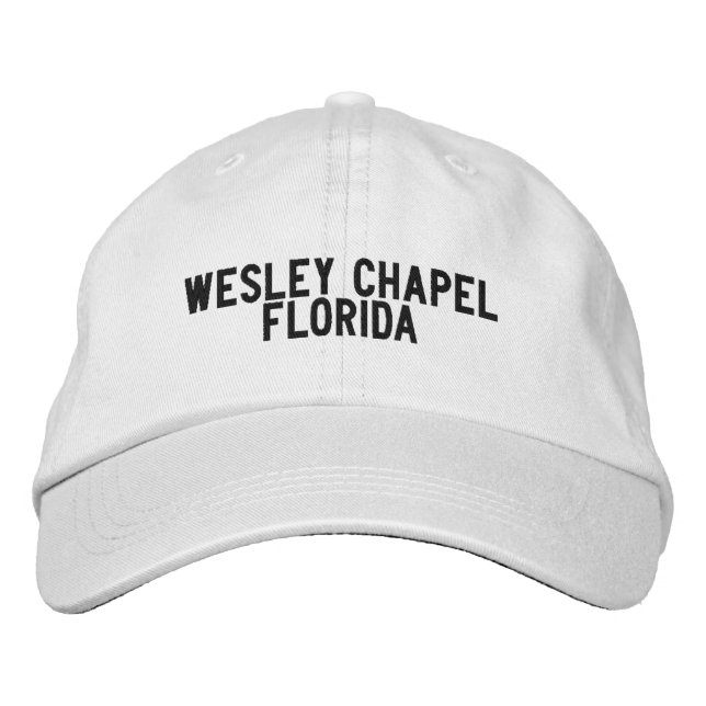 Wesley Chapel Florida Hat Bestickte Baseballkappe (Vorderseite)