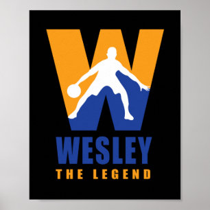Wesley Custom Player Basketball Ihr Name The Lege Poster