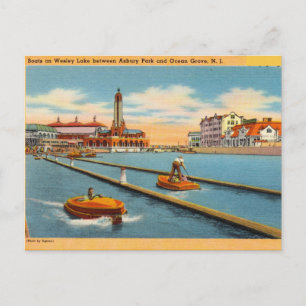 Wesley Lake, Asbury Park & Ocean Grove, N.J. Postkarte