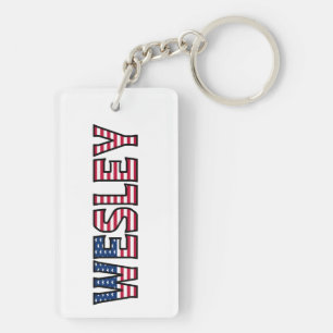 Wesley Name Vorname USA Flagge Anhänger Schlüssel Schlüsselanhänger