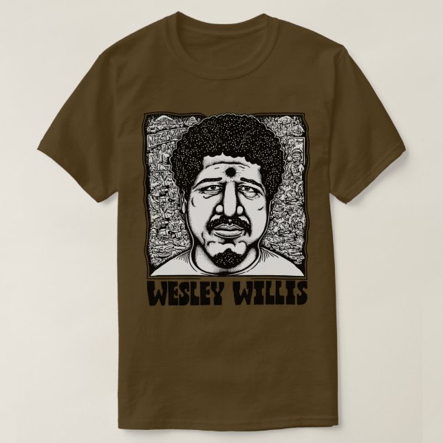 Wesley Willis Retro Style Fan Art Design T-Shirt (Design vorne)
