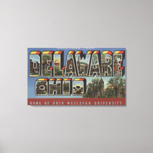 Wesleyan University - Große Briefmarkenszenen Leinwanddruck