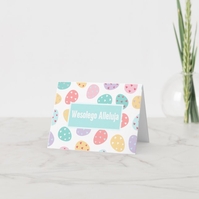 Wesołego Alleluja, Polnischer glücklicher Ostern Karte (Vorderseite)