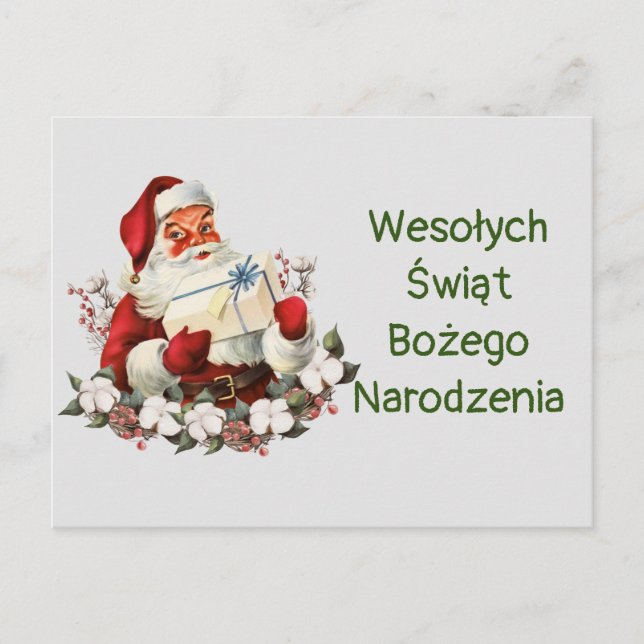 Wesołych Świąt Bożego Narodzenia Frohe Weihnachten Postkarte (Vorderseite)