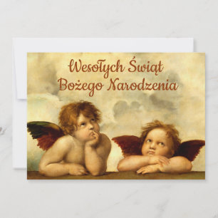 Wesołych świąt Christmas Holiday Card Polnisch Ankündigung