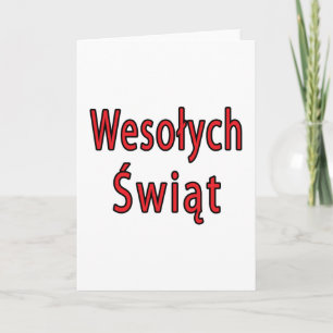 Wesolych Swiat Feiertagskarte