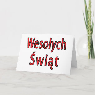 Wesolych Swiat Feiertagskarte