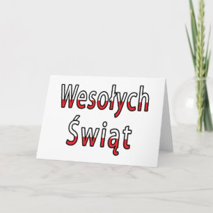 Wesolych Swiat Flag Feiertagskarte