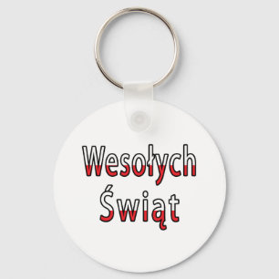 Wesolych Swiat Flag Schlüsselanhänger