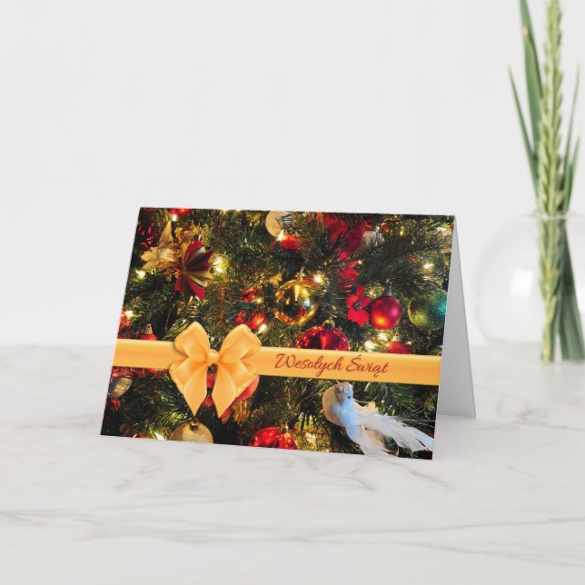 Wesolych Swiat - frohe Weihnacht-Karte Feiertagskarte (Vorderseite)
