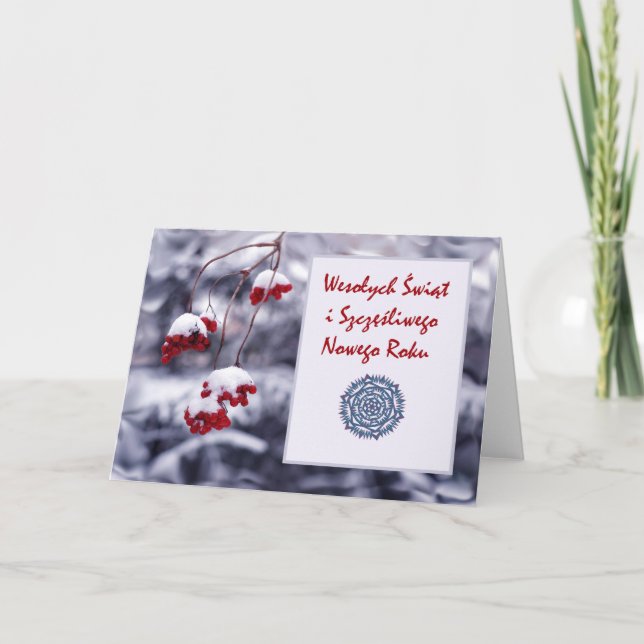 Wesolych Swiat, frohe Weihnachten auf Polnisch, (Vorderseite)