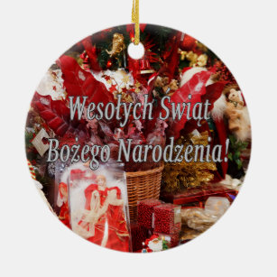 Wesołych Świąt…! Frohe Weihnachten im polnischen Keramikornament