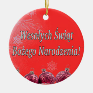 Wesołych Świąt…! Frohe Weihnachten im polnischen Keramikornament