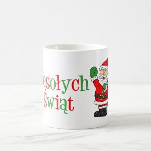Wesolych Swiat Frohe Weihnachten in polnischer Tas Kaffeetasse