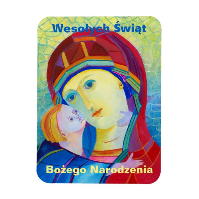 Wesołych Świąt Frohe Weihnachtsgeschenk Polnisch Magnet (Vertikal)