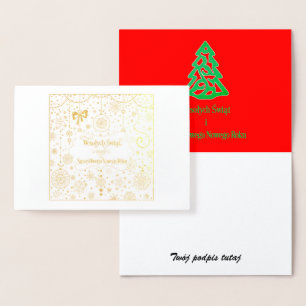 Wesołych Świąt I Szczęśliwego Nowego Roku Folienkarte