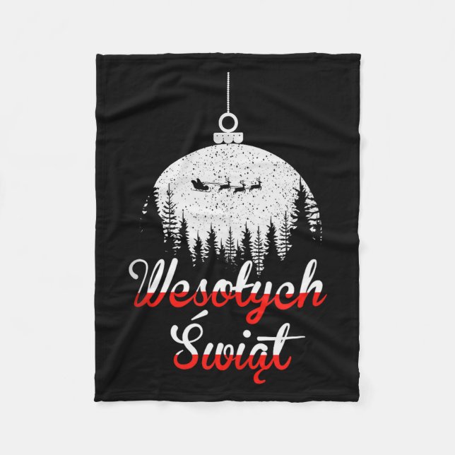 Wesolych Swiat Lish Christmas Holiday Tank Top  Fleecedecke (Vorderseite)