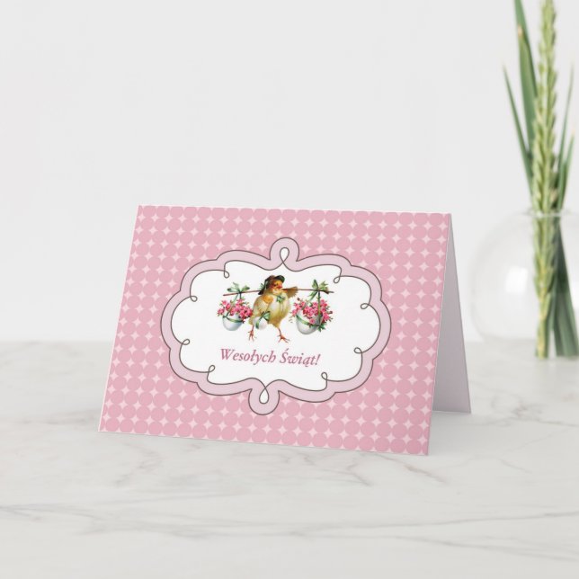 Wesołych Świąt. Osterkarten in Polnisch Feiertagskarte (Vorderseite)