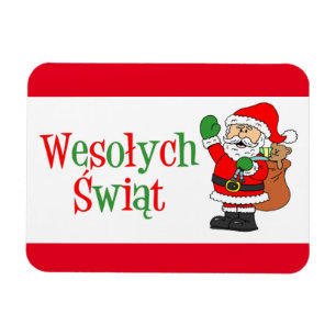 Wesolych Swiat Polnischer Weihnachtsmagnet Magnet
