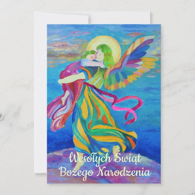 Wesołych świąt Religious Christmas Polish Engel Ankündigung (Vorderseite)