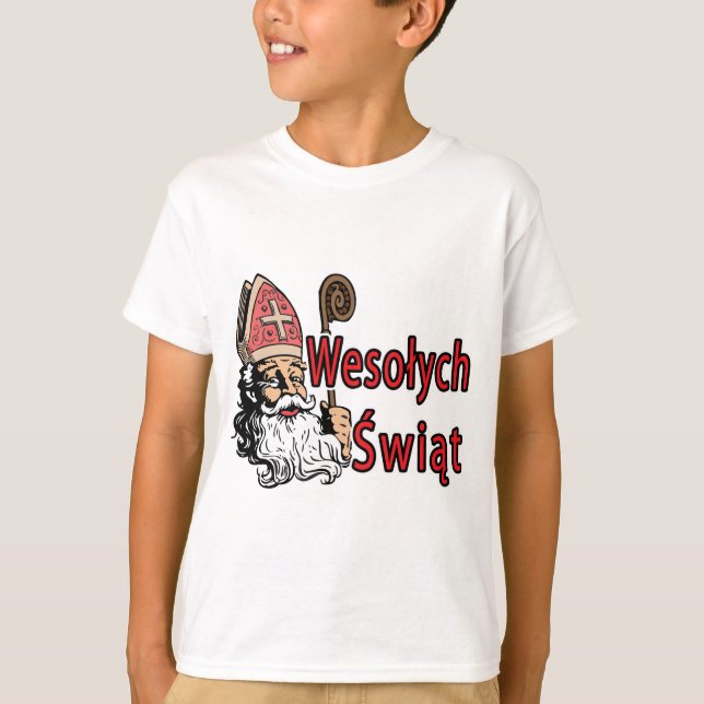 Wesolych Swiat St. Nicholas T-Shirt (Vorderseite)
