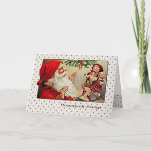 Wesołych Świąt. Weihnachtskarte auf Polnisch Feiertagskarte