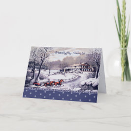 Wesołych Świąt. Weihnachtskarte auf Polnisch Feiertagskarte