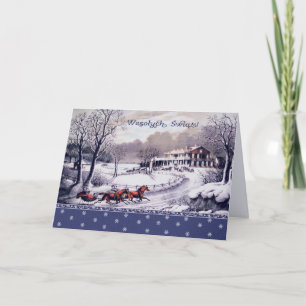 Wesołych Świąt. Weihnachtskarte auf Polnisch Feiertagskarte