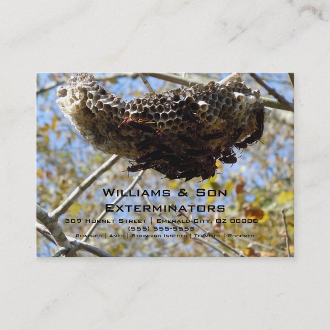 Wespe-Nest! Yikes! Visitenkarte (Vorderseite)