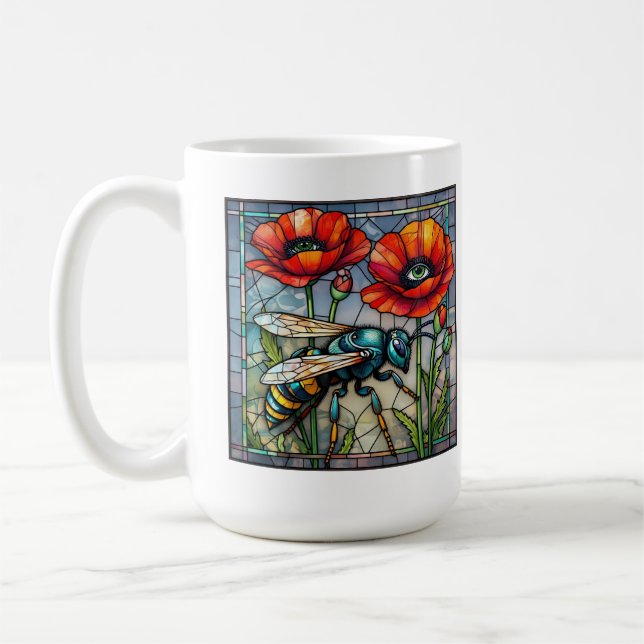 Wesphornet-Bienenfleckglas-Blume Kaffeetasse (Links)