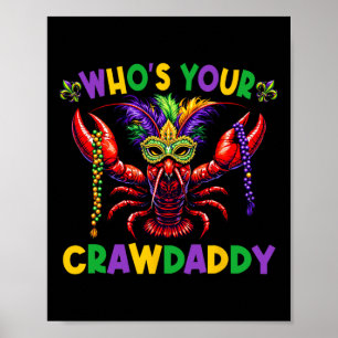 Wessen Crawdaddy Crawfish Jester Maskenperlen Mar Poster