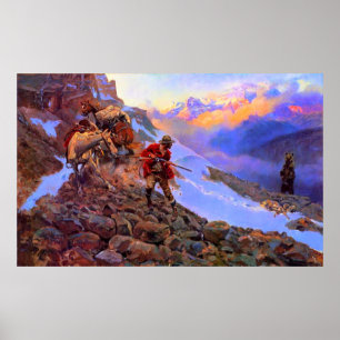 Wessen Fleisch Mann gegen Grizzly Charles Marion R Poster