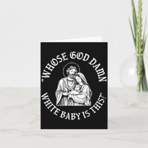 Wessen Gott weißes Baby ist das dieses Weihnachten Karte