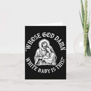 Wessen Gott weißes Baby ist dieses lustige Weihnac Karte