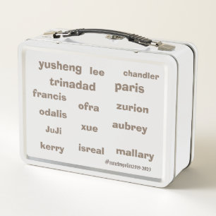 Wessen Name ist es? Metal LunchBox mit Unisex-Name