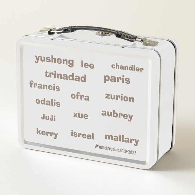 Wessen Name ist es? Metal LunchBox mit Unisex-Name (Rückseite)