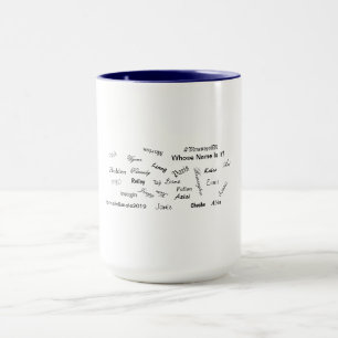 Wessen Name ist es? Tasse mit Unisex-Namen