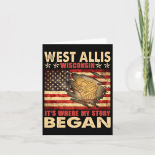 West Allis Wisconsin USA-Flagge 4. Juli Karte