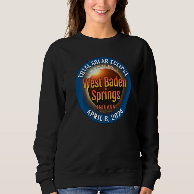West Baden Springs Indiana IN Total Solar Eclipse  Sweatshirt (Vorderseite)