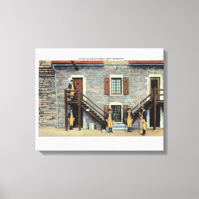 West Barracks, Ethan Allen Treppengescene Leinwanddruck (Vorderseite)