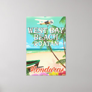 West Bay Beach, Roatán Honduras Reiseplakat Leinwanddruck