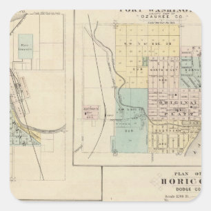 West Bend, Port Washington, Hartford und Horicon Quadratischer Aufkleber