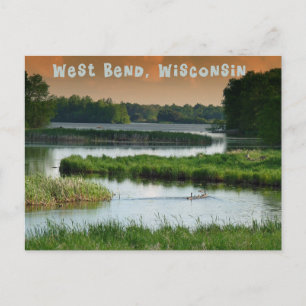 West Bend Wisconsin Postcard Postkarte