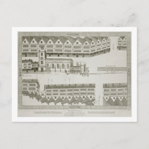 West bilap, wie es im Jahr 1585 erschien, grav Postkarte